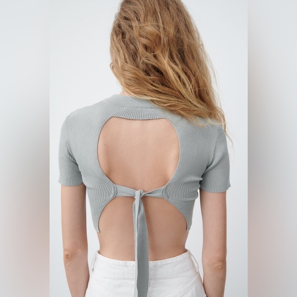 ZARA BACK VENTED SWEATER - Picture 4 of 7